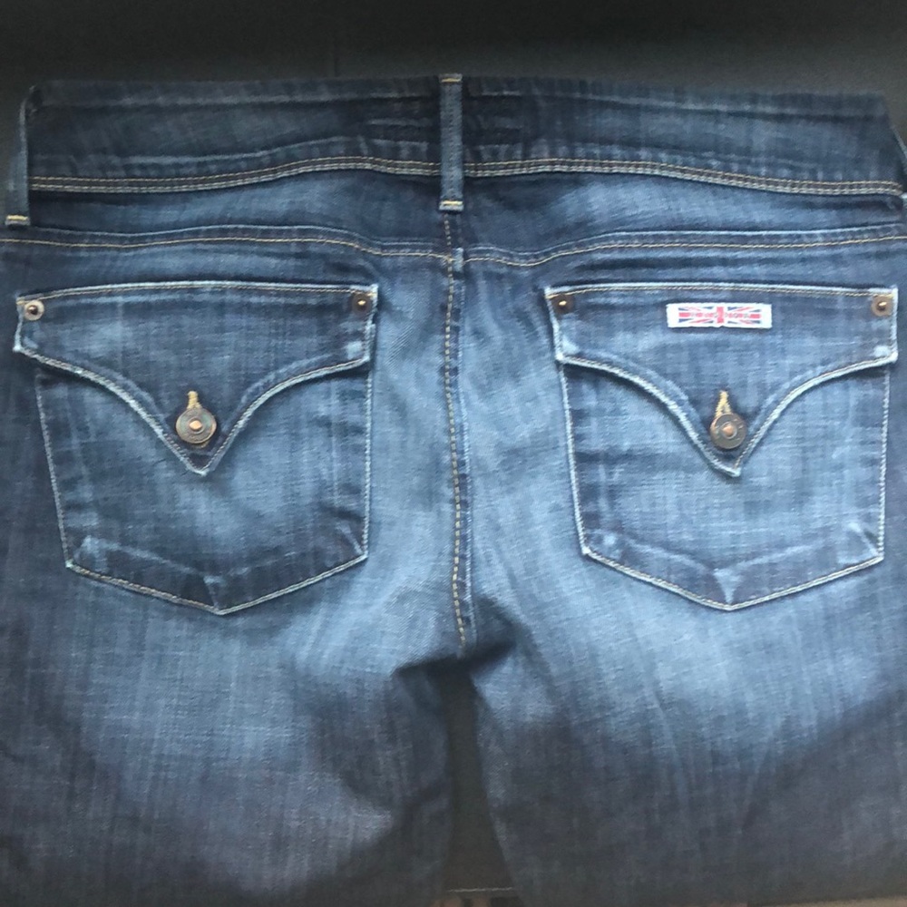 Women’s Dark Blue Denim Jeans with Back Pocket Detail